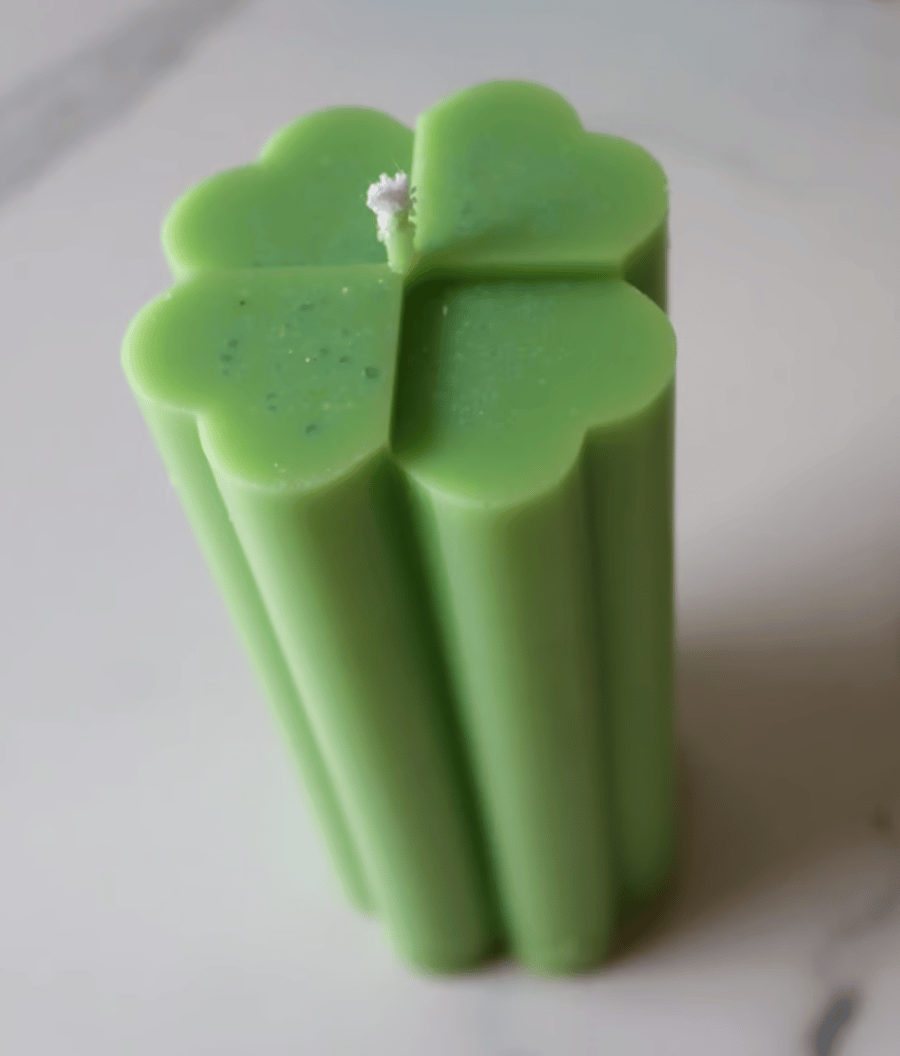 Four Leaf Clover Pillar Candle