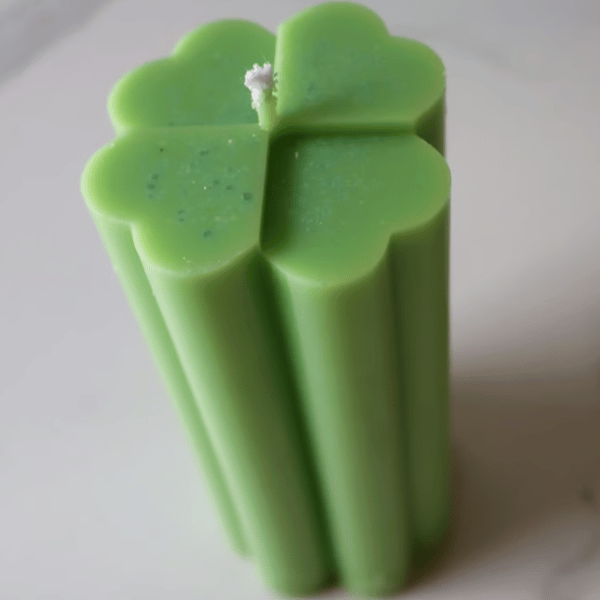 Four Leaf Clover Pillar Candle