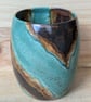 Copper & green vase