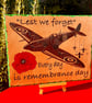 Lest we forget wooden plaque 