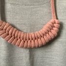 Macrame Textile Necklace in Jumbo Recycled Cotton Cord