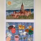 Glasgow university postcards
