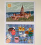 Glasgow university postcards