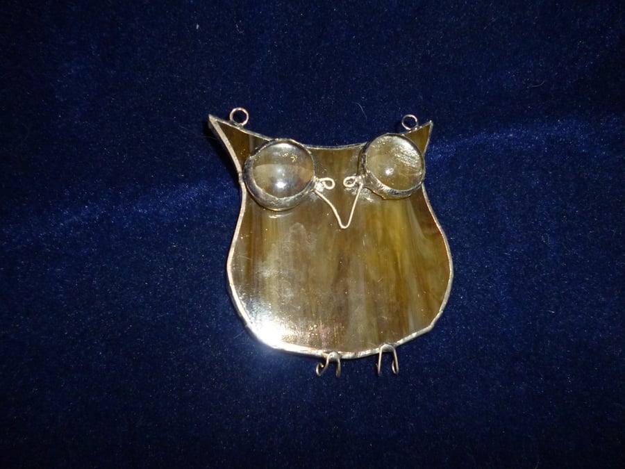 Owl suncatcher -handmade stained glass