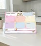 Kawaii Cat Weekly Planner Pad Pastel Feline Desk Organizer, Undated To Do List  - Image 4