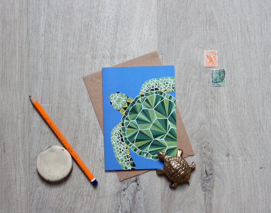 Green Turtle Card
