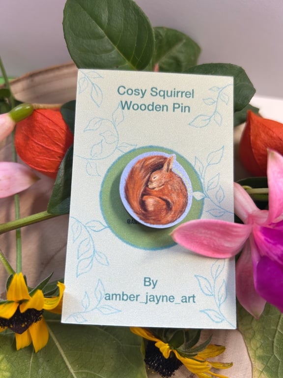 Squirrel Wooden Pin 