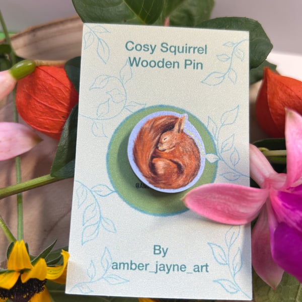 Squirrel Wooden Pin 