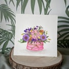 Pressed flower card