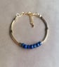 Lapis Lazuli ball and disc bracelet 