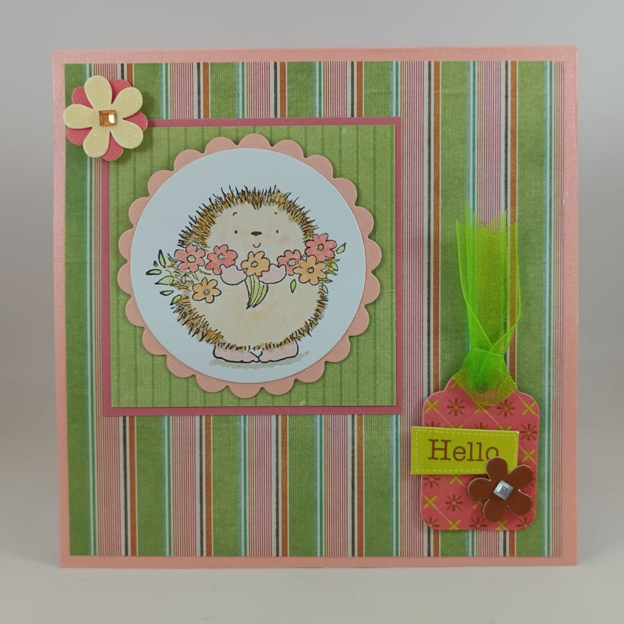 Any occasion greetings card - cute hedgehog