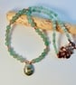 Green Aventurine Necklace With Tree Agate Teardrop - Handmade Gift, Birthday - Image 5