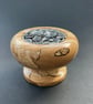 Spalted beech hardwood pot pourri with pewter lid and bag of dried lavender - Image 1