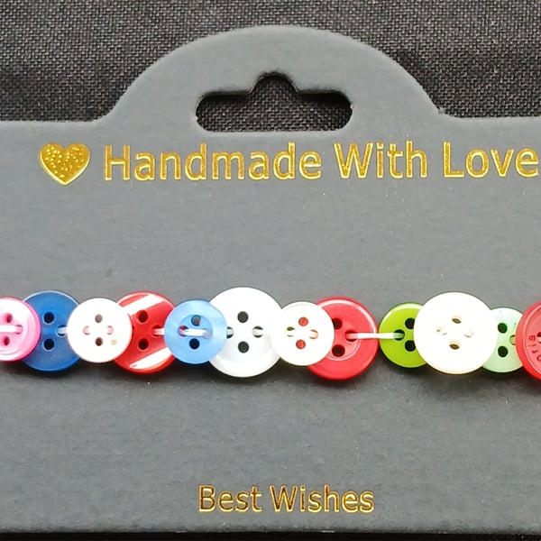 Handmade button bracelet 