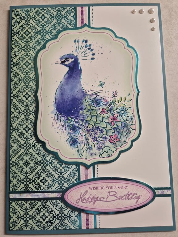 Hunkydory handmade ladies birthday card