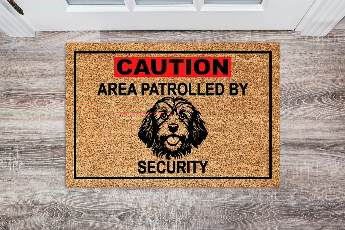 Cockapoo Security Door Mat - Cockapoo Welcome Mat - 3 Sizes