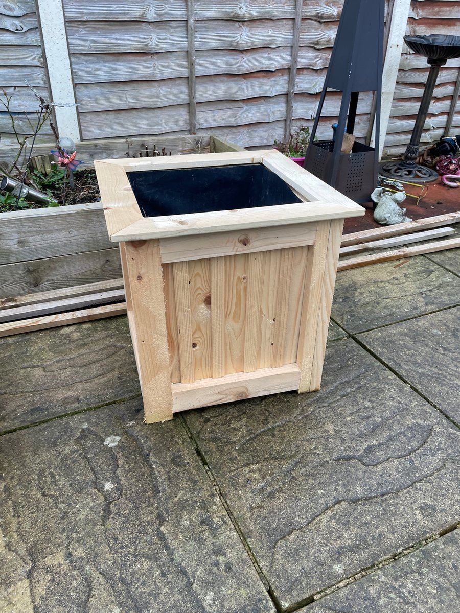 Decorative square planter 50cm sq