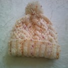 Cable and Moss Stitch Child's Bobble Hat