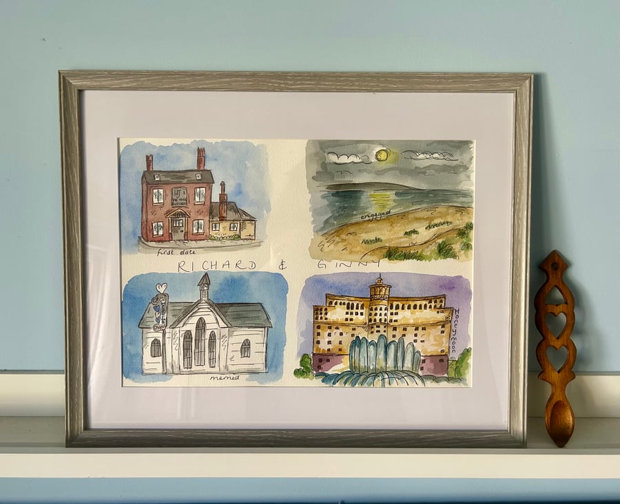 Couples love story painting 