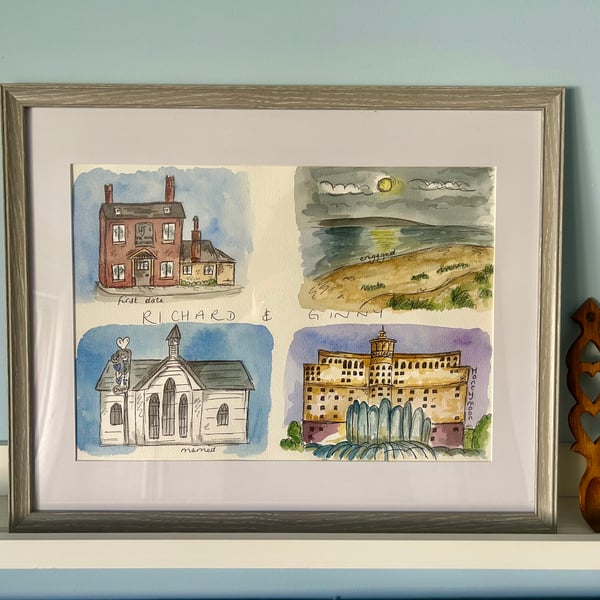 Couples love story painting 