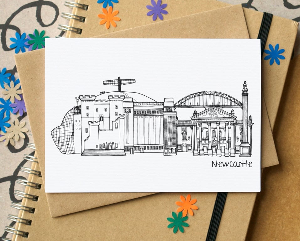 Newcastle-upon-Tyne Skyline Greetings Card