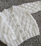 14" White Round Neck Lace Cardigan - Image 1