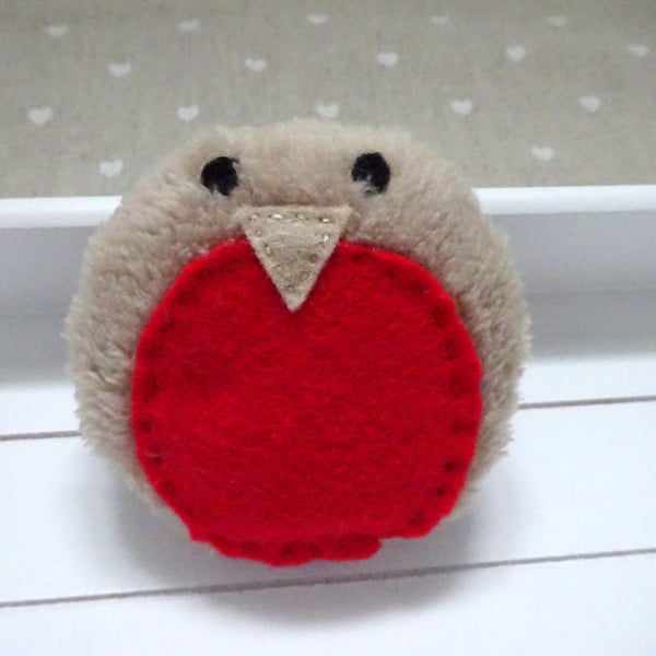 hand sewn robin plush