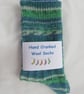 Hand-cranked Knitted Ribbed Wool Socks Size 6 to 7 - Image 5
