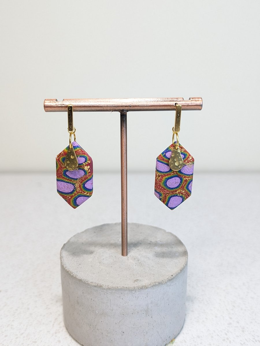 Rainbow diamond earrings 