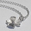 Silver Daffodil Necklace