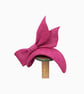 Cerise Pink Sinamay Fascinator Hat for Weddings, Ascot, Race Day Occasions - Image 1