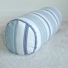 Bolster Cushion Cover 16" x 6" Round Cylinder Laura Ashley Heacham Stripe Blue