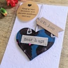 'Bear Hugs' Keepsake Heart & Plantable Wildflower Card - 'Thinking Of You' Gift