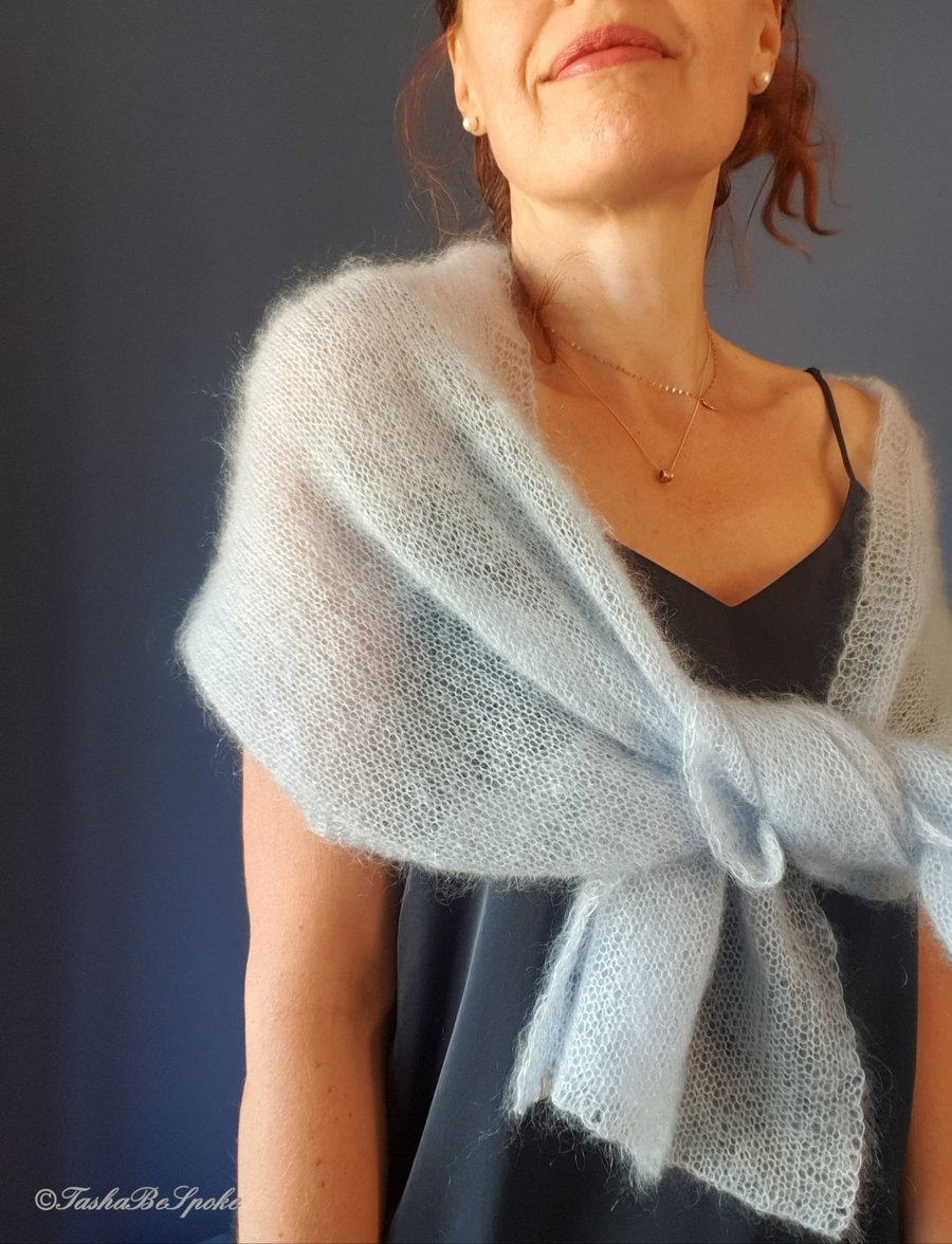 Mohair women scarf, Luxurious silk stole, Hand ... - Folksy