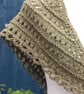 Pretty triangular lace shawl in green pure wool - design A516 - Image 5