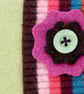 Wool mittens Created from Up-cycled Sweaters. Fully Lined. Stripe Cuff. - Image 4