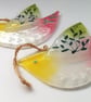 Fused Glass Love Birds Suncatchers - Handcrafted Window Art - Image 2