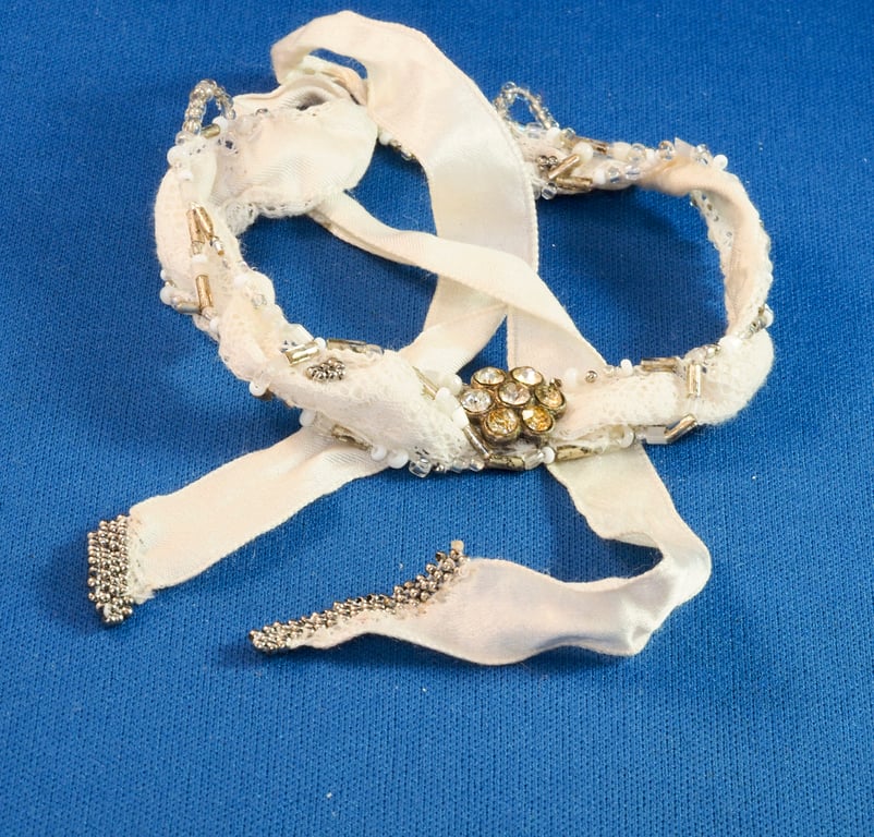 Vintage Lace and ribbon bracelet