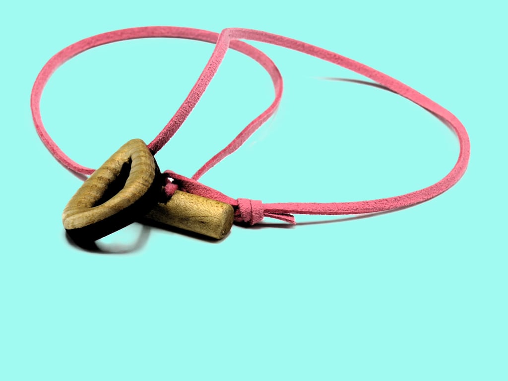 Hand carved Pierced Amulet pendant & Necklace. SKU-N08