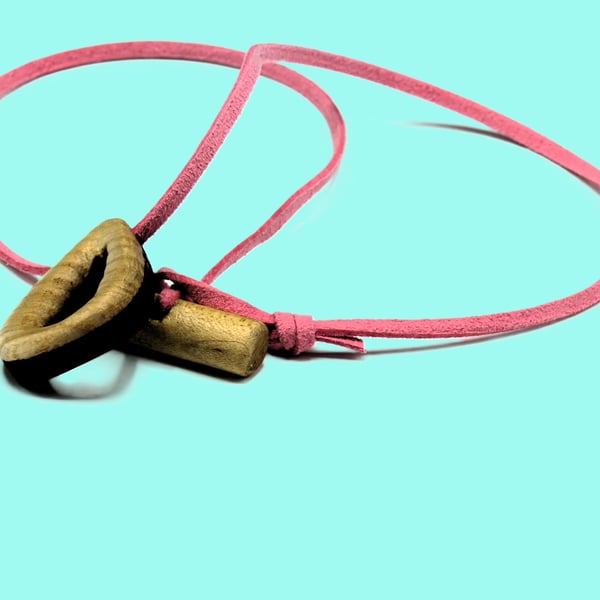 Hand carved Pierced Amulet pendant & Necklace. SKU-N08