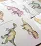 Pterydactyll,  dinosaur art print, watercolour galaxy  - Image 3