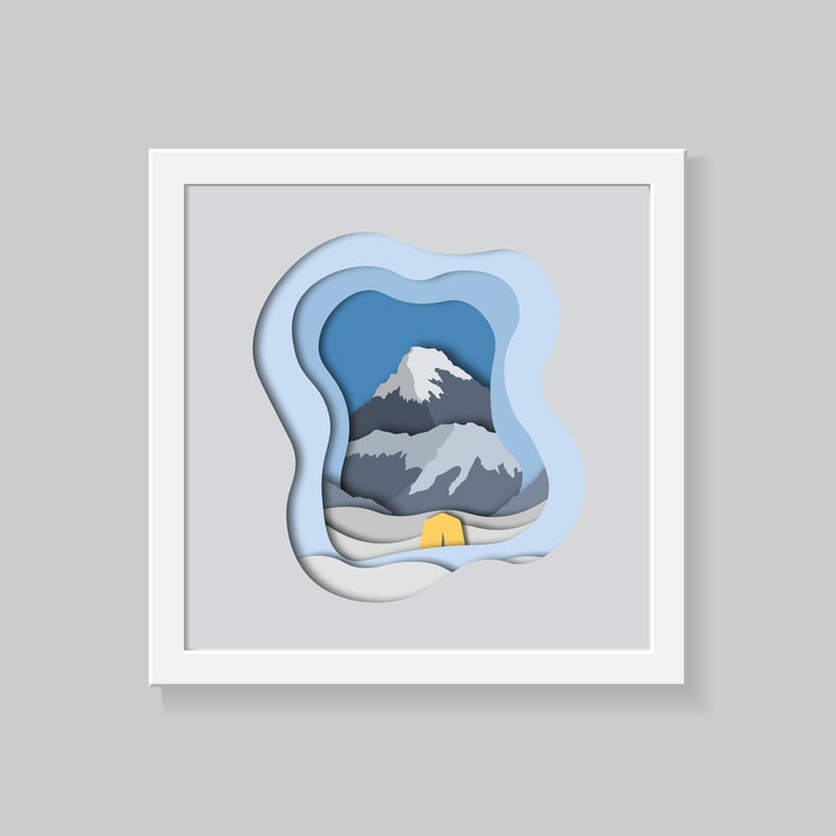 Everest Wall Art Print, Mountain themed wall print, Everest mountain wall decor