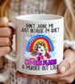 Funny Unicorn Mug  "Don't Judge Me I'm Quiet" Sarcastic Quote Cup 