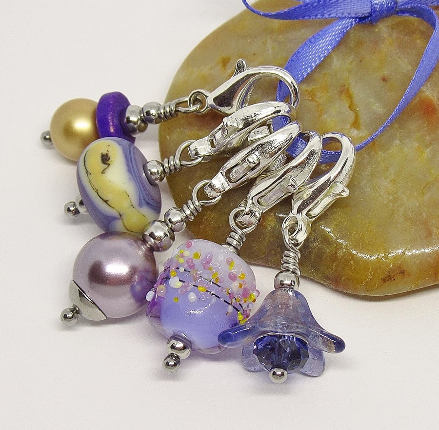 Crochet Stitch Markers - Knitting - Set of 5