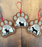 Pet Paw Felt Hanging Decoration Personalised Gift