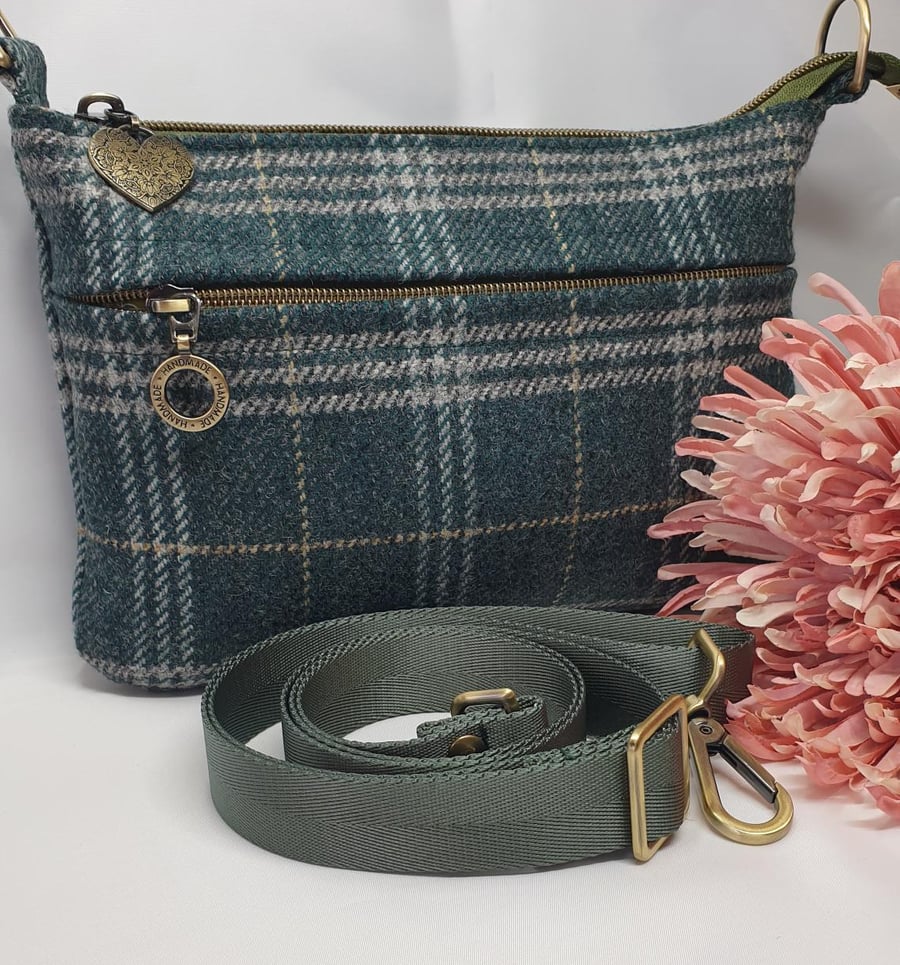 Yorkshire tweed crossbody bag