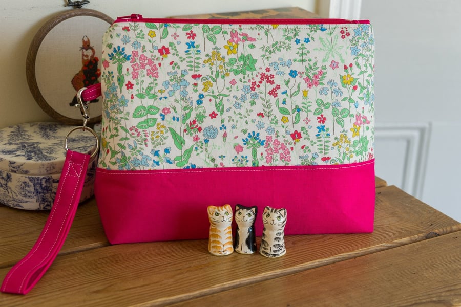 Project bag - Liberty print, perfect for socks or a smaller shawl project