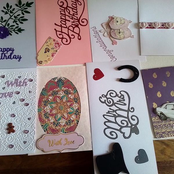 Set of 8 occasion cards. Ref 536. Summer seconds 