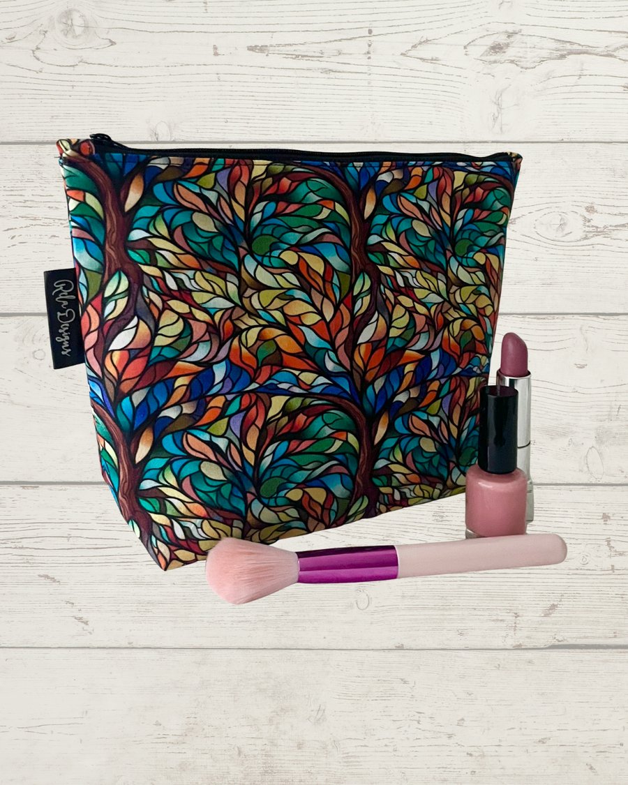 Makeup bags colourful stained glass