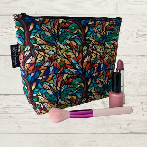 Makeup bags colourful stained glass